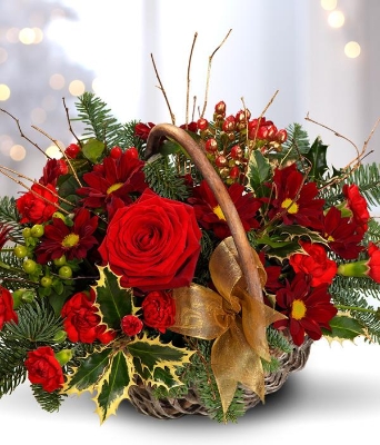 Christmas red Basket