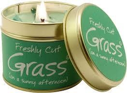 Freshly Cut Grass Scented Lily Flame Candle