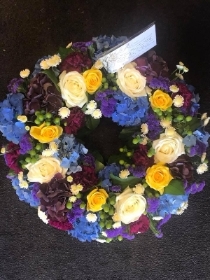 Luxury blue wreath