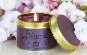 Black Cherry Scented Lily Flame Candle
